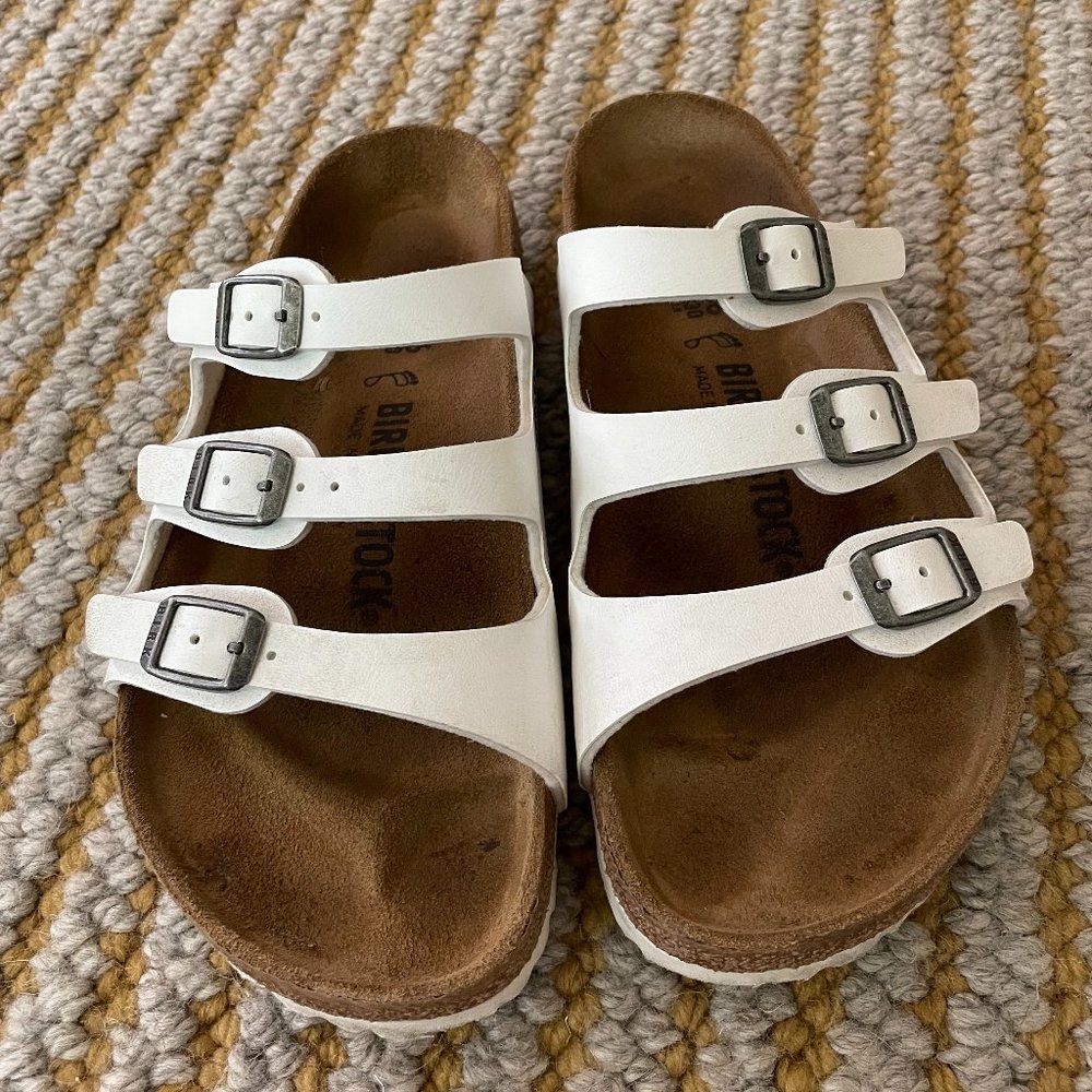 BIRKENSTOCK WOMENS SANDALS: Florida style, White